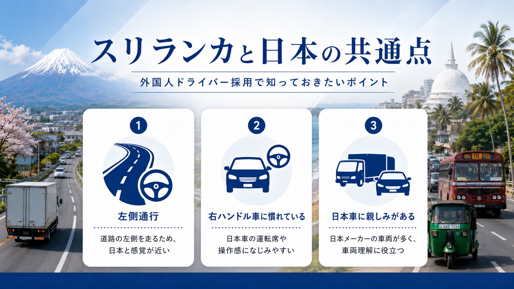 スリランカと日本の運転事情の共通点