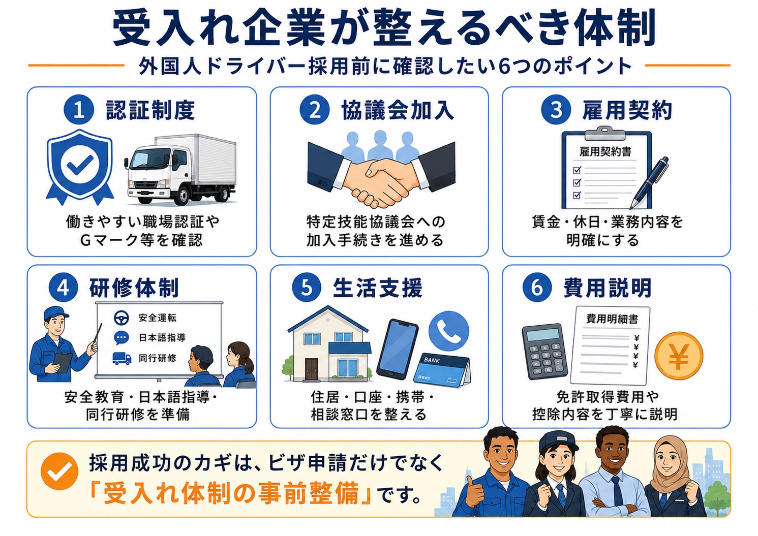 受け入れ企業が整えるべき体制