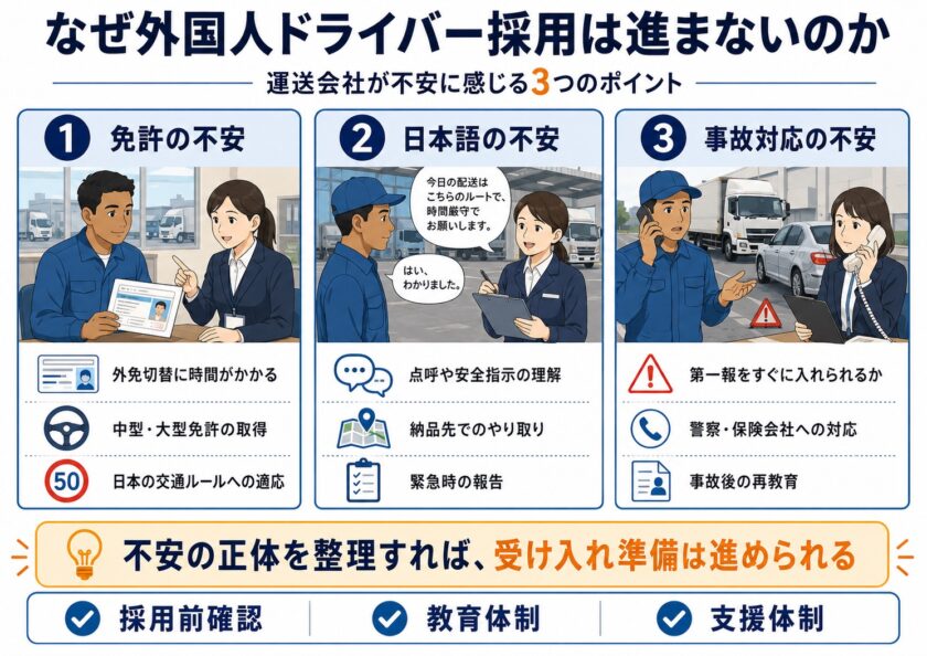 なぜ外国人ドライバーの採用は進まないのか