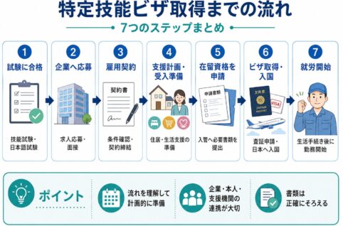 特定技能ビザ取得までの流れ
