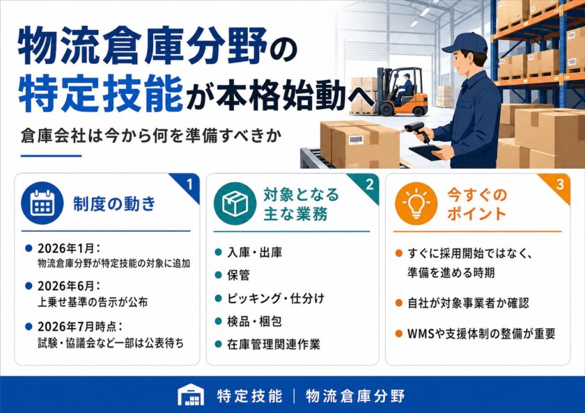 物流倉庫分野の特定技能が本格始動へ