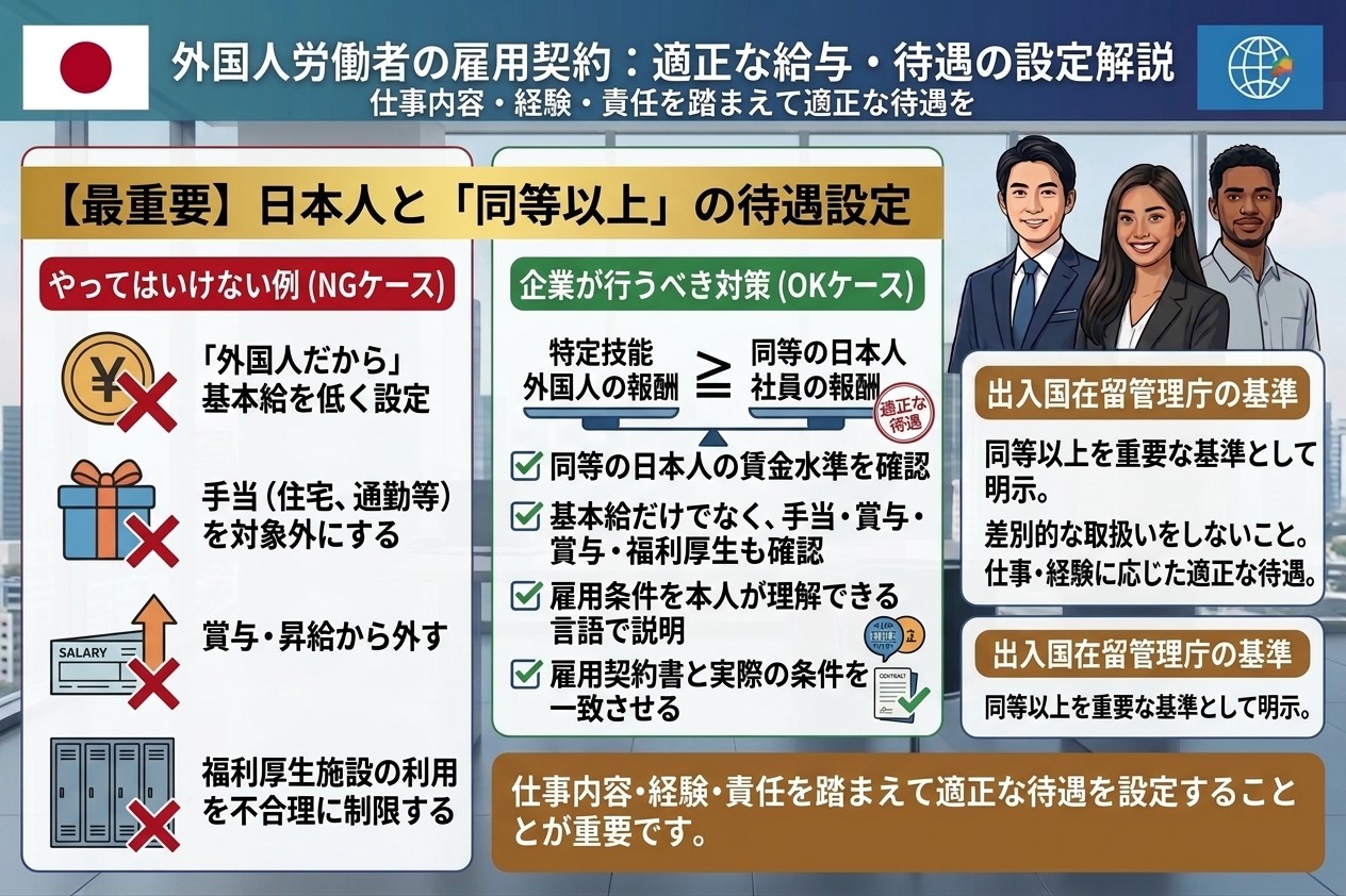 1.日本人より低い給与を設定する