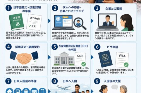 スリランカ人材が特定技能で日本で働くまでの流れ
