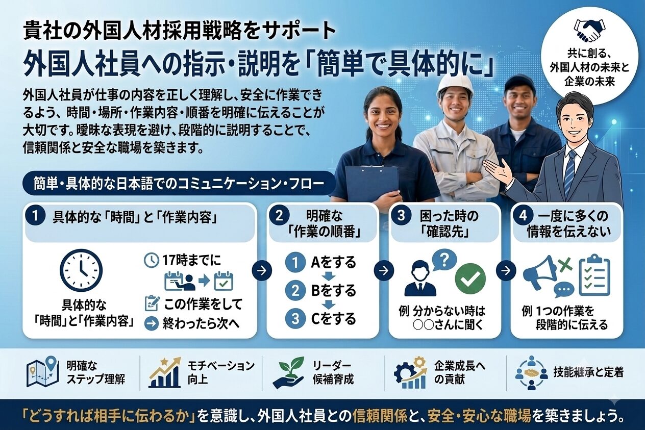簡単で分かりやすい日本語を使う