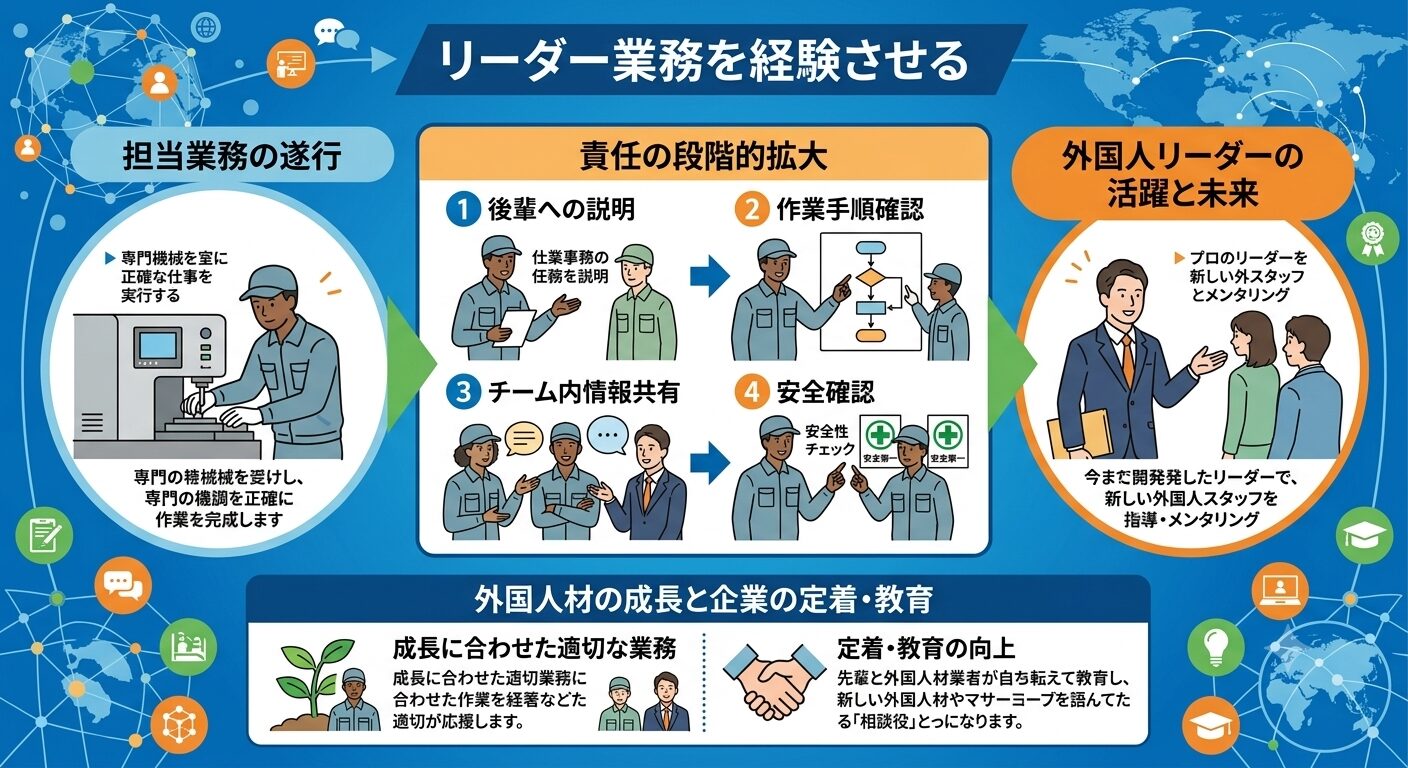 リーダー業務を経験させる
