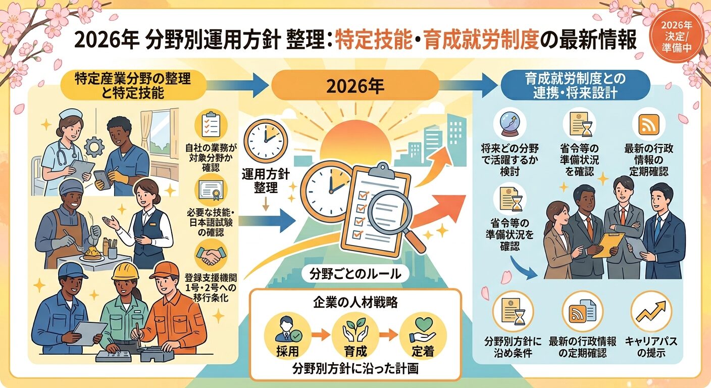  2026年には分野別の運用方針も整理