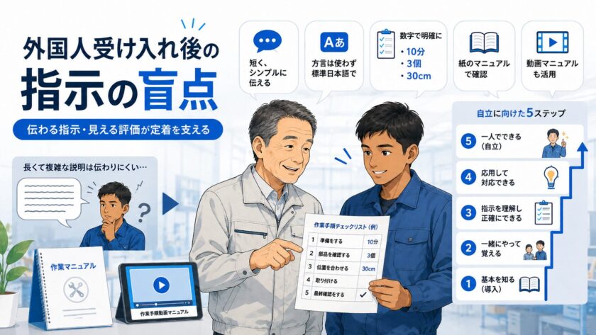 外国人受け入れ後の指示の盲点