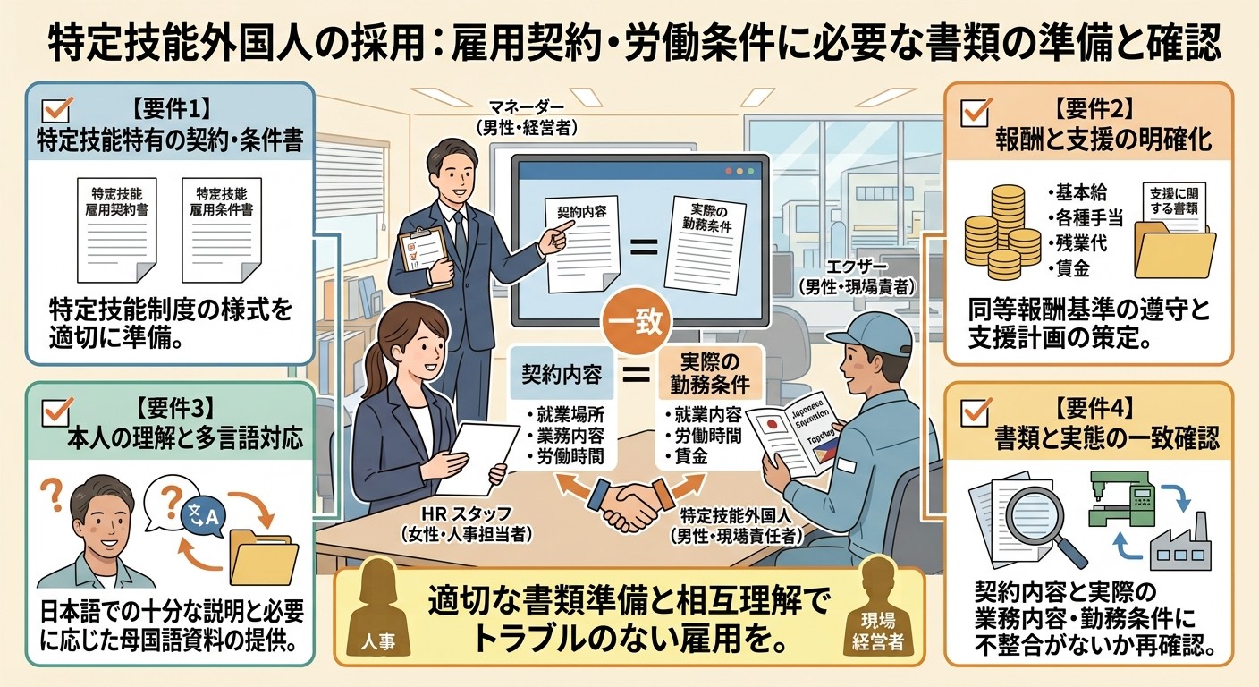 雇用契約・労働条件に必要な書類を準備する