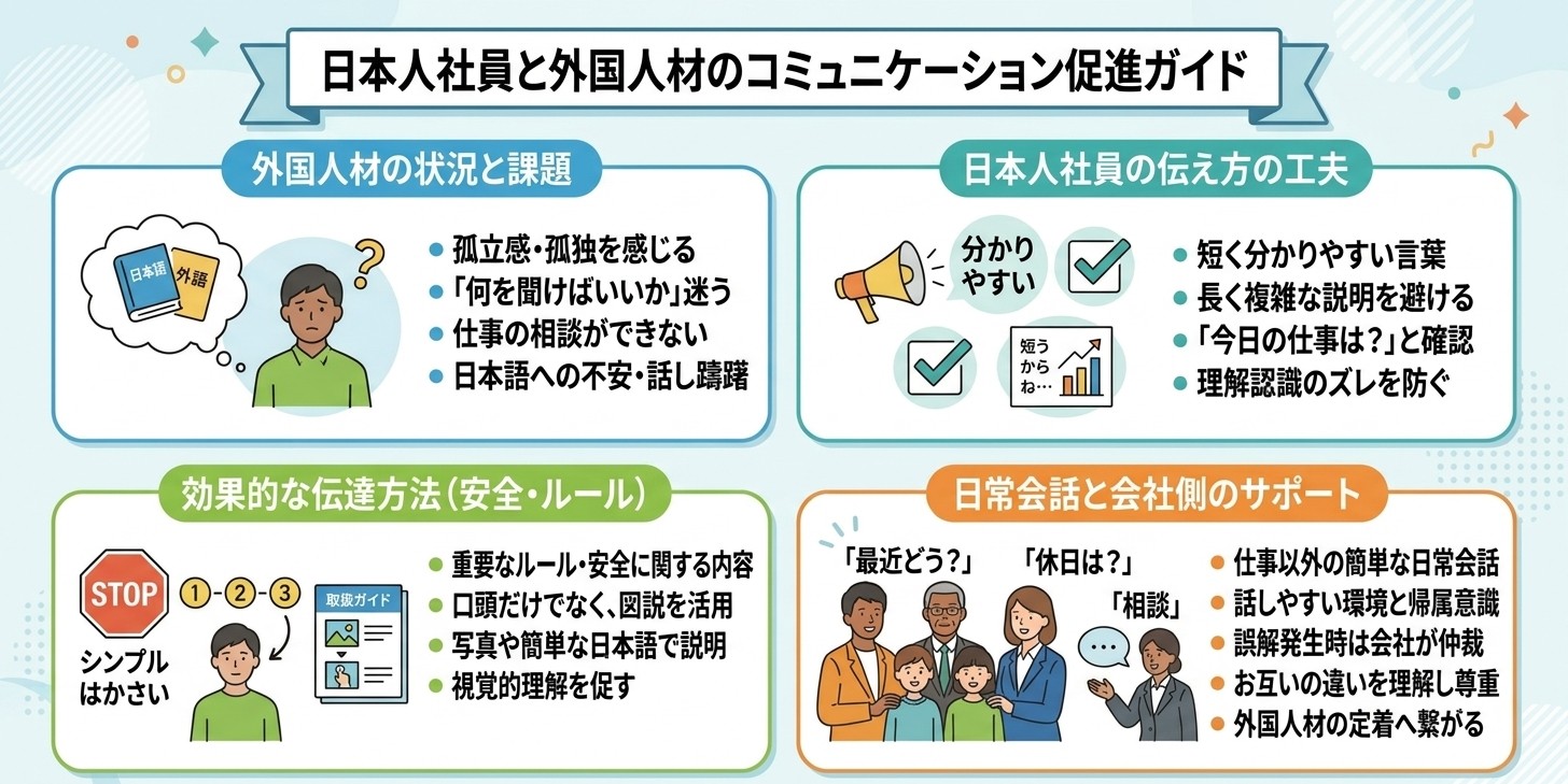 日本人社員とのコミュニケーションが取れているか