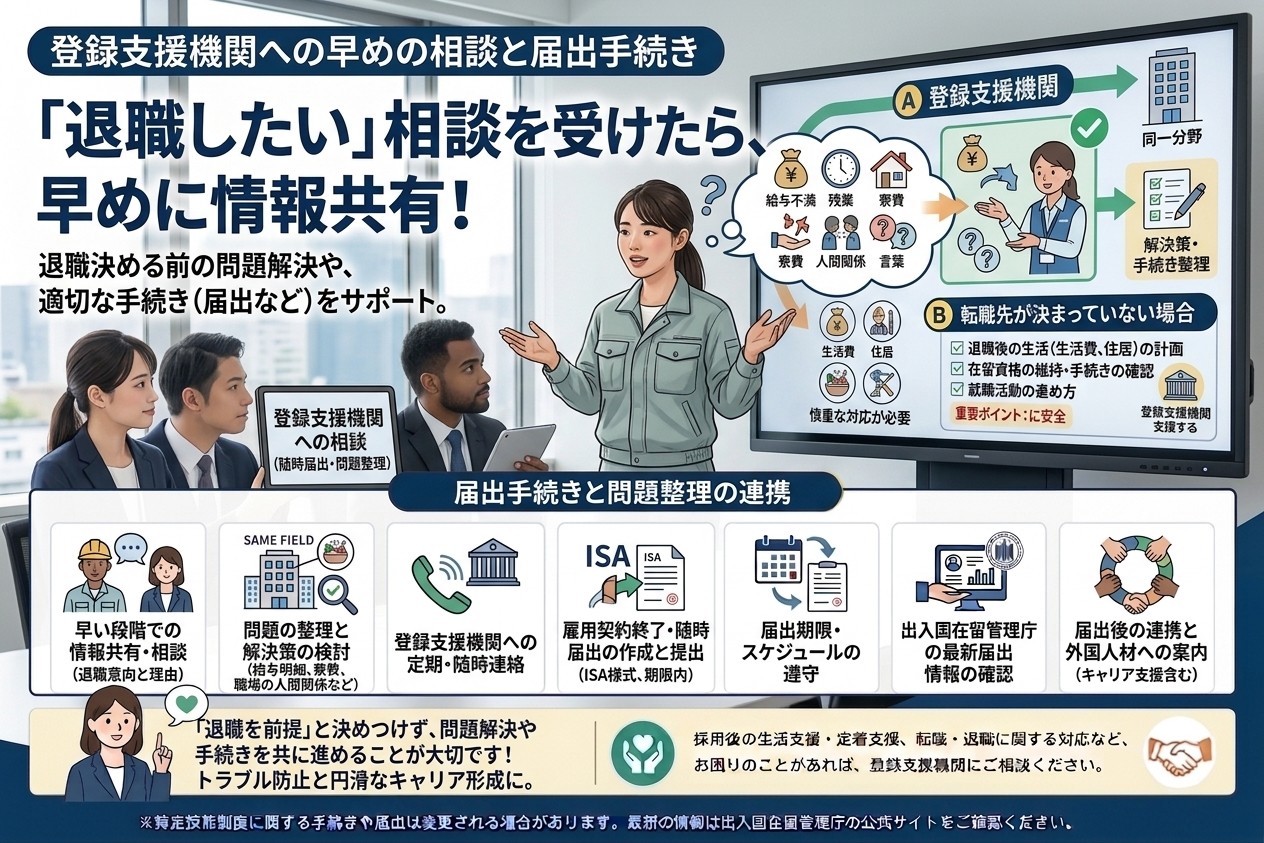 登録支援機関への連絡・相談