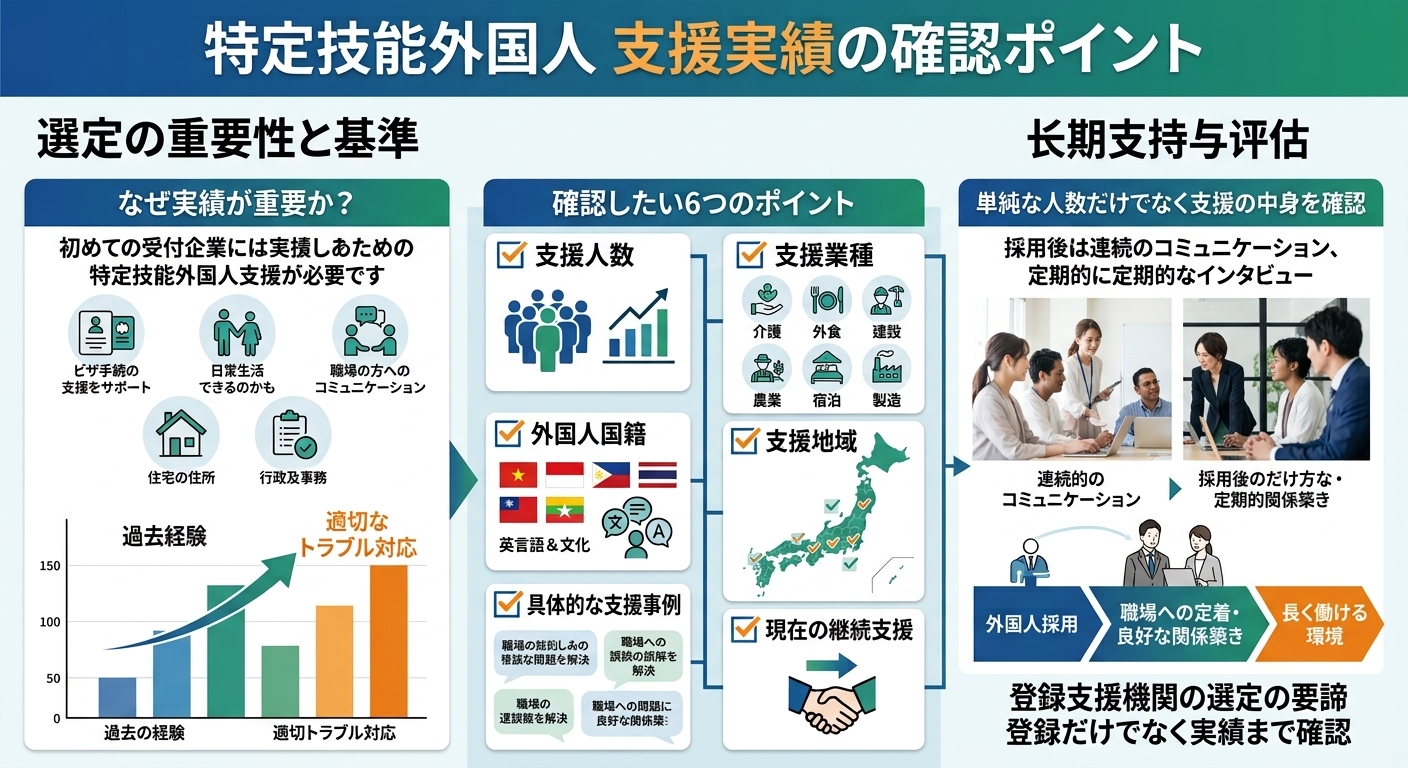 特定技能外国人の支援実績があるか
