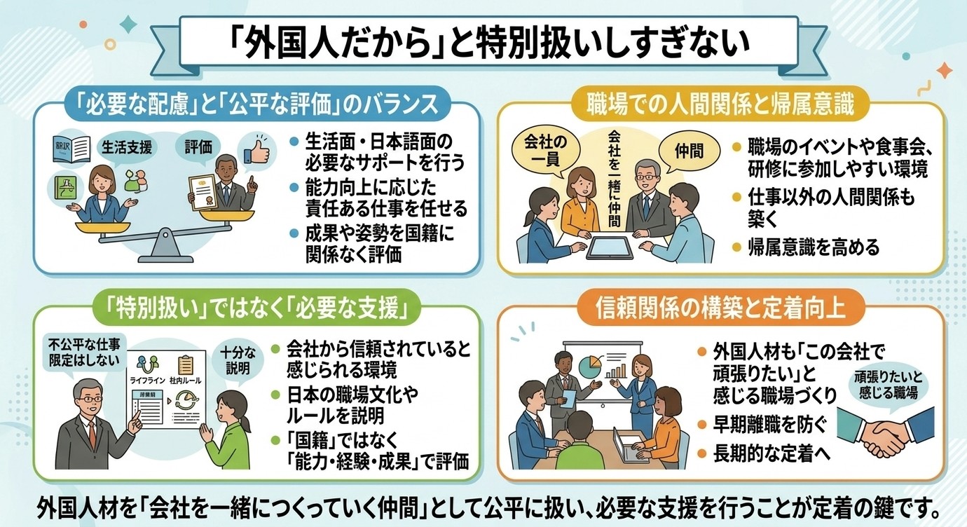 「外国人だから」と特別扱いしすぎていないか