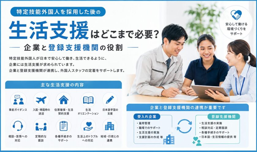 特定技能外国人の生活支援を行う企業と登録支援機関
