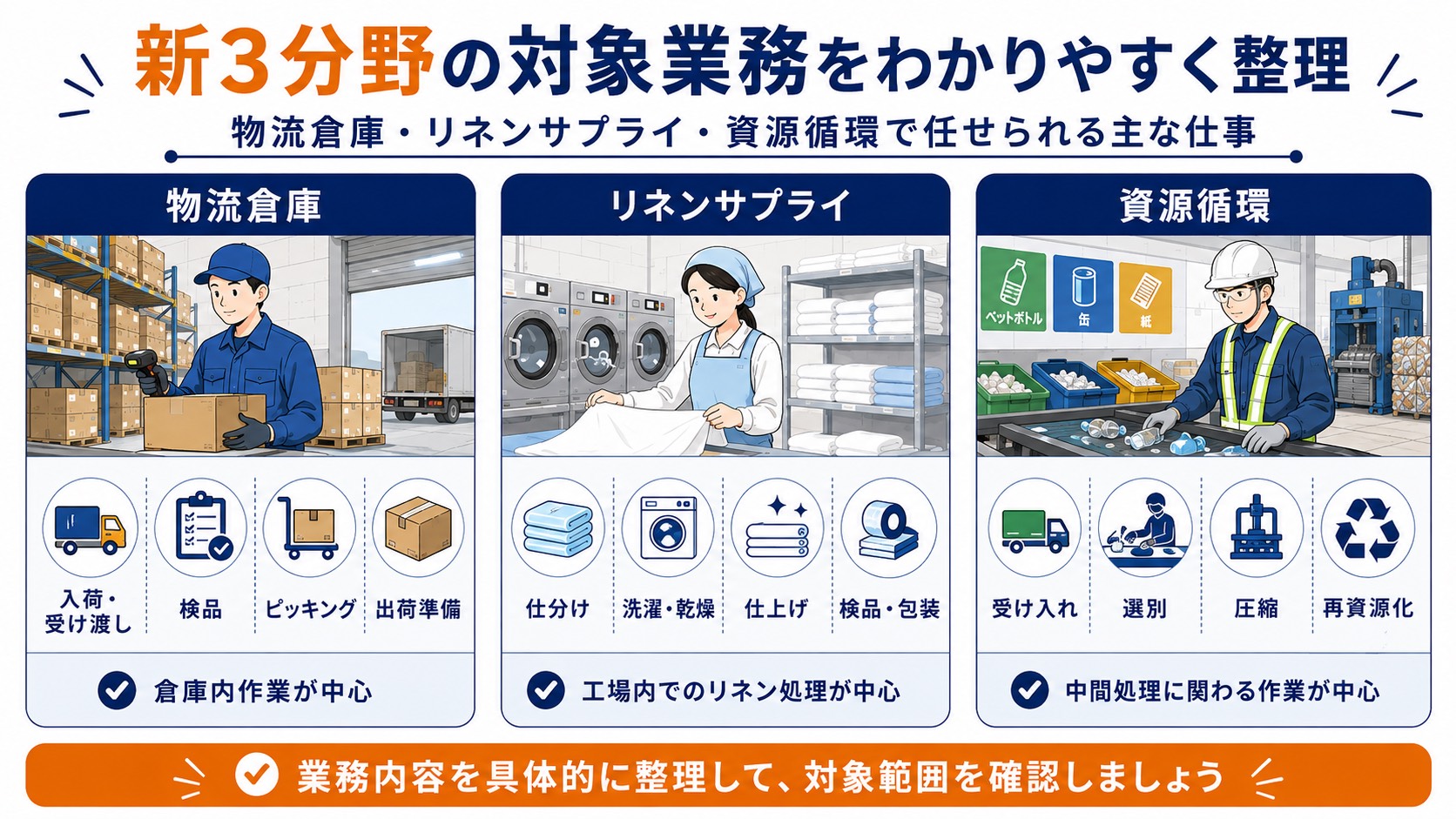 新3分野の対象業務