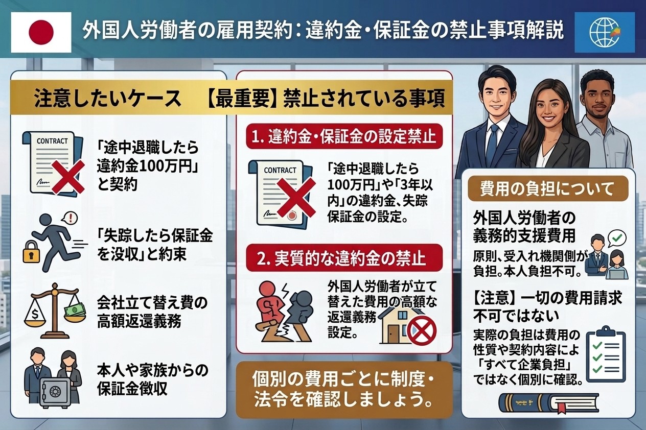 2.雇用契約に違約金・保証金を設定する