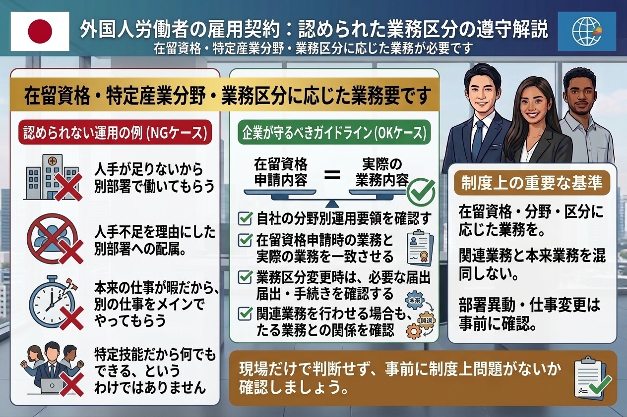 3.特定技能で認められていない業務をさせる
