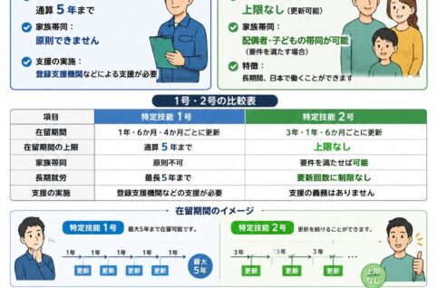 特定技能外国人１号と2号