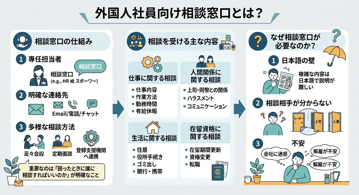 1.外国人社員向けの相談窓口とは?