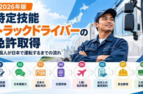 特定技能トラックドライバーの免許取得と日本で運転するまでの流れ