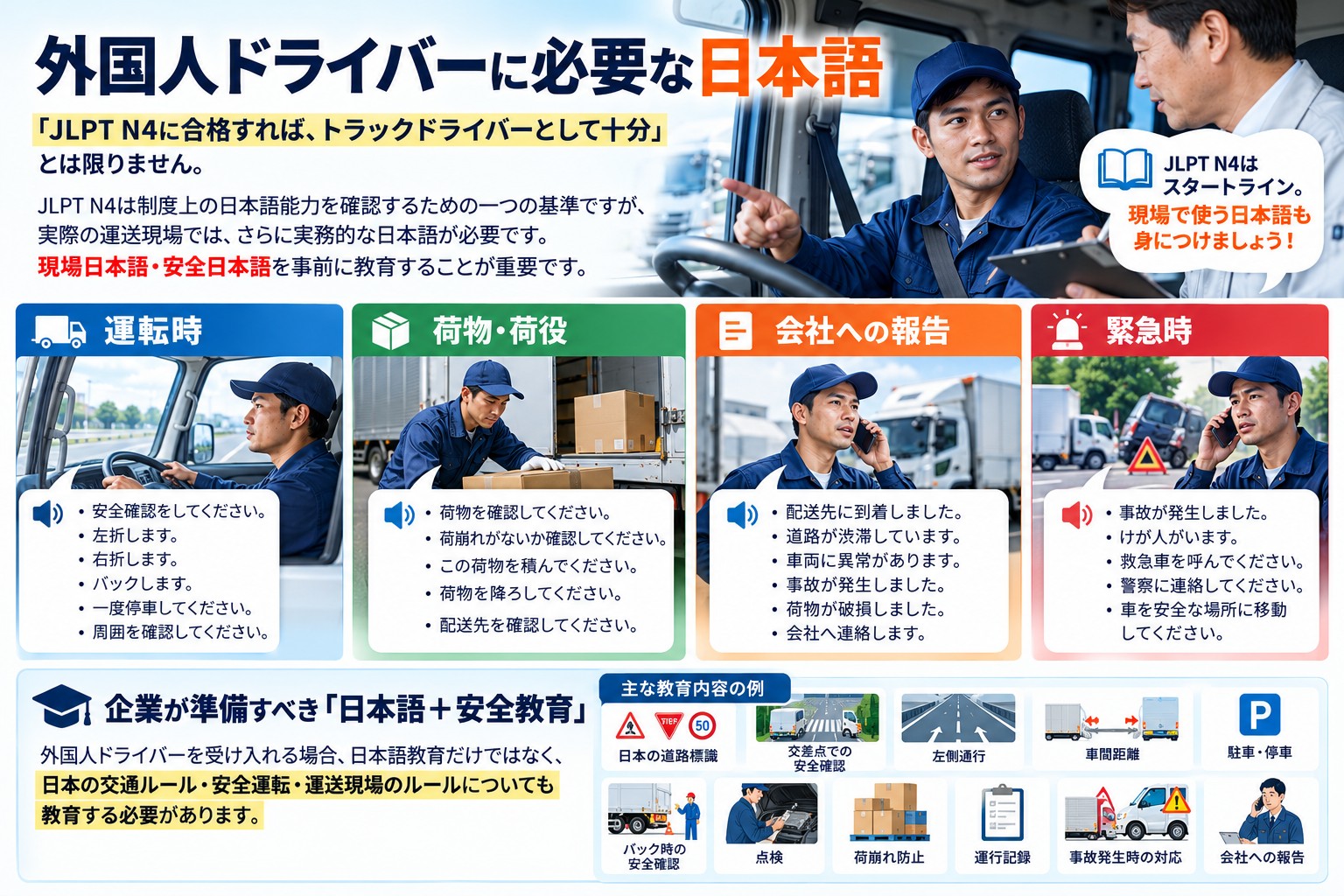 6.外国人ドライバーに必要な日本語