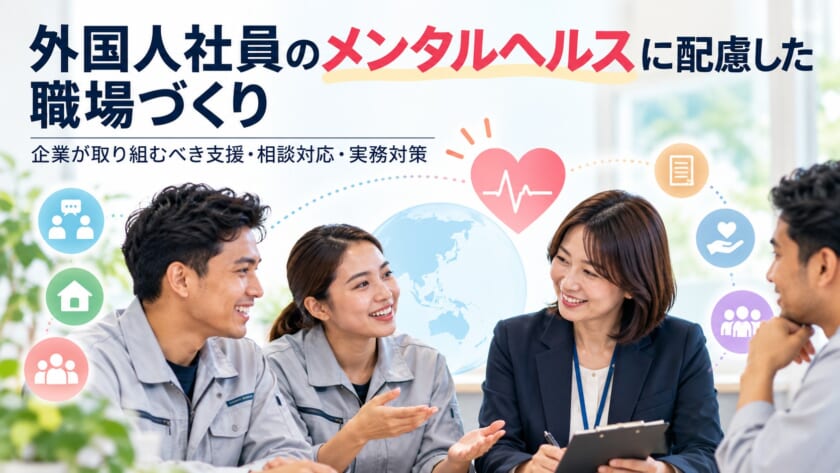 外国人社員のメンタルヘルスに配慮した職場づくり｜企業が取り組むべき支援・相談対応・実務対策